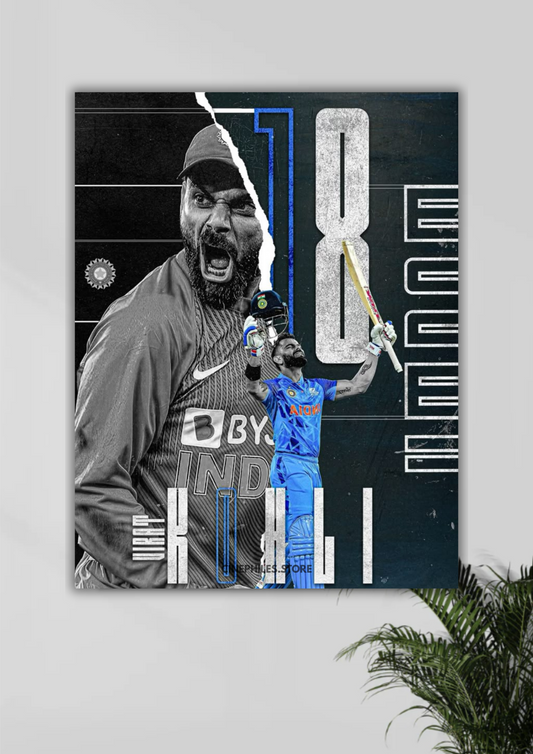 Virat Kohli 18 poster